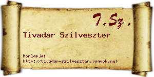 Tivadar Szilveszter névjegykártya